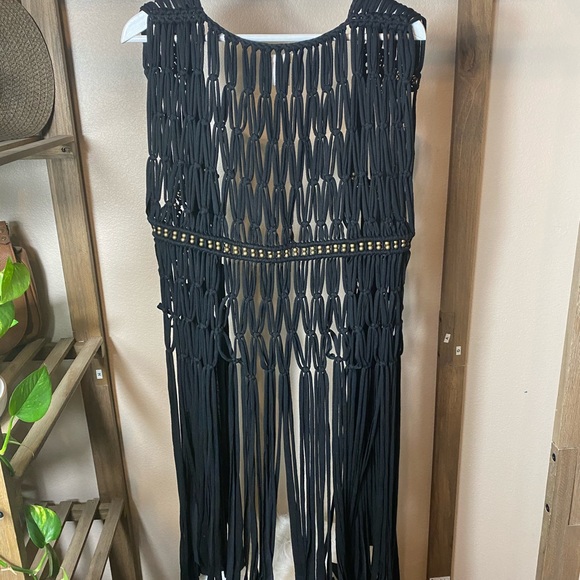 Crochet Long Beaded Vest - Picture 5 of 5